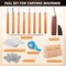 Wood Carving Tools Kit for Beginners 23pcs Hand Carving Knife Set Craft Engraving Supplies Include All-Purpose Cutting Knife and with Cut Resistant Gloves for Kids Adults Woodcrafts DIY